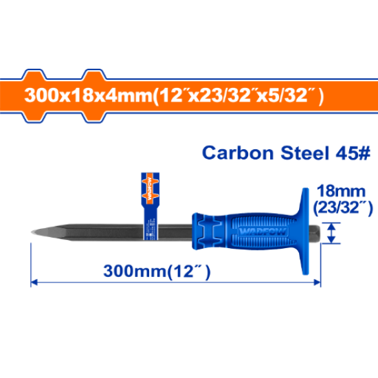 เหล็กสกัด ปากแหลม WADFOW 12" Carbon Steel WCC1304