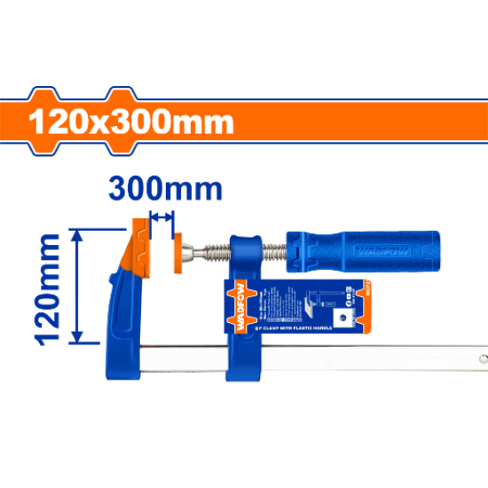 ปากกาจับชิ้นงาน ตัวเอฟ WADFOW 120x300mm WCP2121