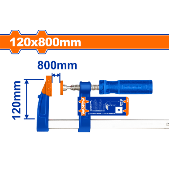 ปากกาจับชิ้นงาน ตัวเอฟ WADFOW 120x800mm WCP2124