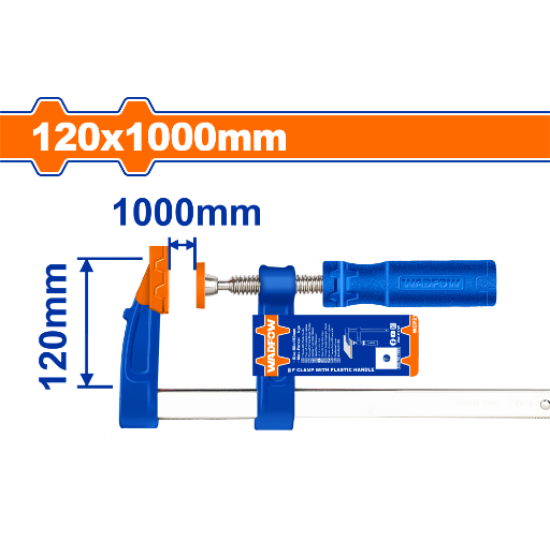 ปากกาจับชิ้นงาน ตัวเอฟ WADFOW 120x1000mm WCP2125