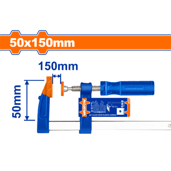 ปากกาจับชิ้นงาน ตัวเอฟ WADFOW 50x150mm WCP2151