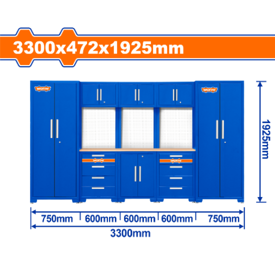 ตู้เก็บเครื่องมือช่าง 8 ชิ้น WADFOW WCS3A08