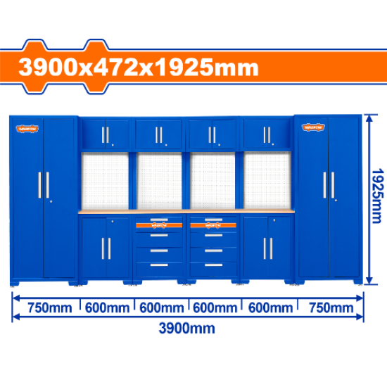 ตู้เก็บเครื่องมือช่าง 10 ชิ้น WADFOW WCS3A10