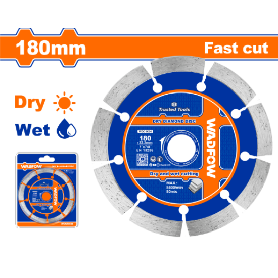 ใบตัดเพชร แบบแห้ง WADFOW 7" WDC1K04