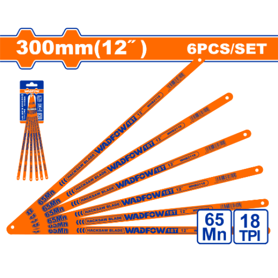 ชุดใบเลื่อยตัดเหล็ก 6 ชิ้น WADFOW 12" 18T WHB2118