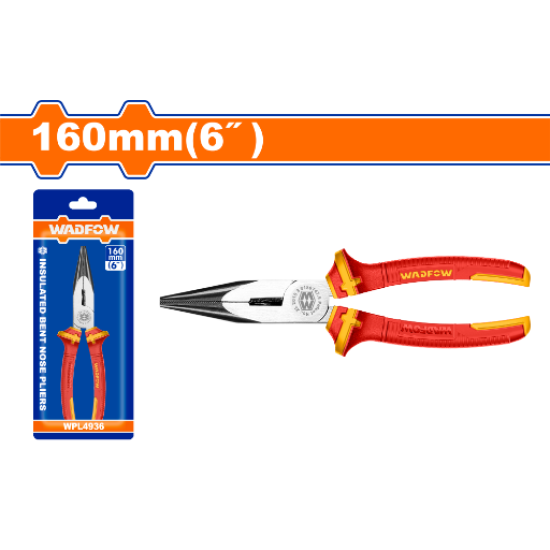 คีมปากแหลมปลายงอ VDE WADFOW 6" WPL4936