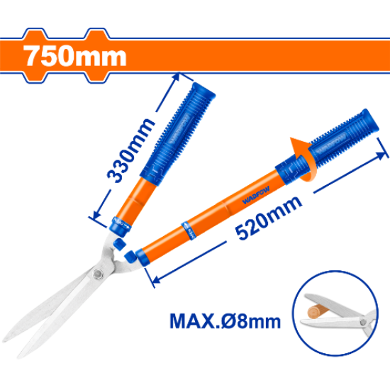 กรรไกรตัดหญ้า ปรับความยาวด้าม WADFOW 750mm WPR1E90