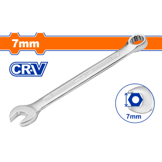 ประแจแหวนข้างปากตาย WADFOW 7mm CR-V WSA1107