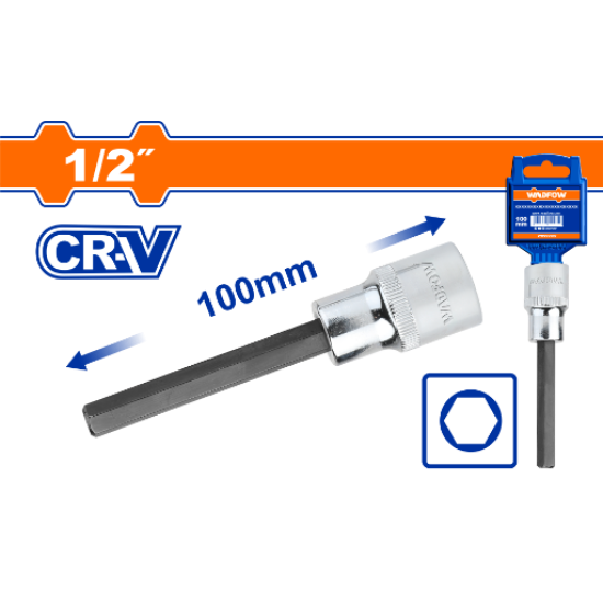 ลูกบล็อกเดือยโผล่ หกเหลี่ยม WADFOW 1/2" CR-V WSC5208