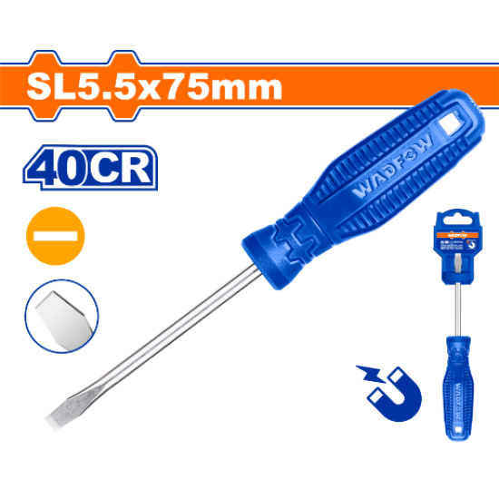 ไขควงแบน WADFOW SL5.5x75mm 40CR WSD3253