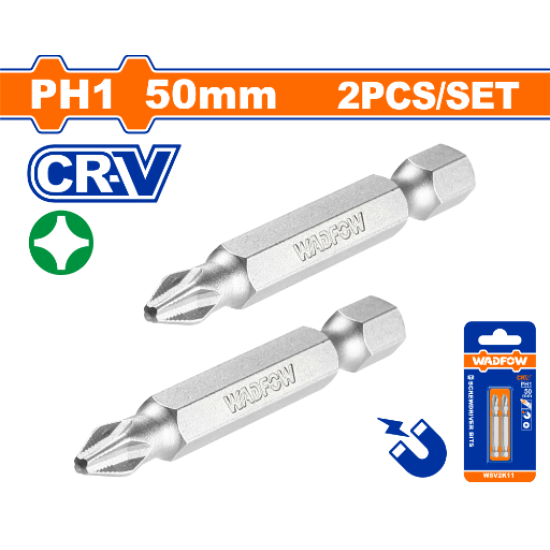 ดอกไขควงแฉก WADFOW PH1x50mm CR-V WSV2K11