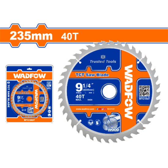 ใบเลื่อยวงเดือน WADFOW 9" 40T WTC1K07